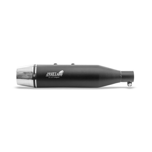 Silver Stallion SHORTY Slip-On Exhaust for Royal Enfield Hunter 350