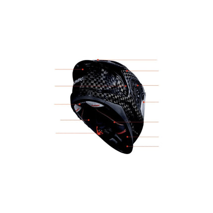 SMK Titan Carbon Full Face Helmet - technical features