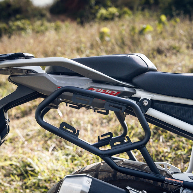 Legundary TVS Apache RTX 300 Aviator Saddlestay – Mild Steel – Black.
