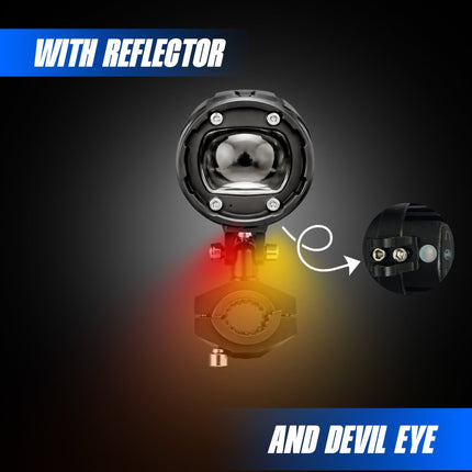 Moto Genius VK G10 reflector and devil eye detail