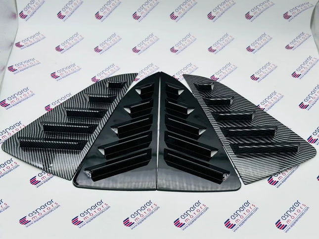 Esperer Polo Window Louver 6 Fin Carbon