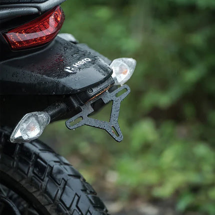 LCB Tail Tidy for Hero XPulse – Sleek Black Mild Steel Number Plate Mount