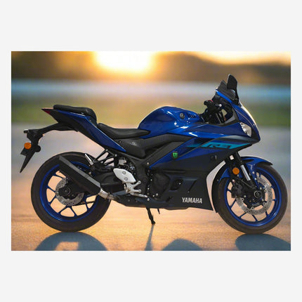 Yamaha R3 with Barrel Rogue 2.0 performance exhaust
