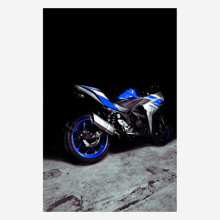 Yamaha R3 with Barrel Rogue 2.0 performance exhaust