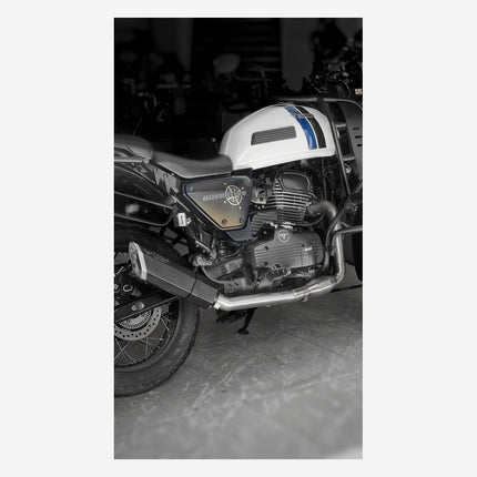 Yezdi Adventure with Barrel Rogue 2.0 performance exhaust